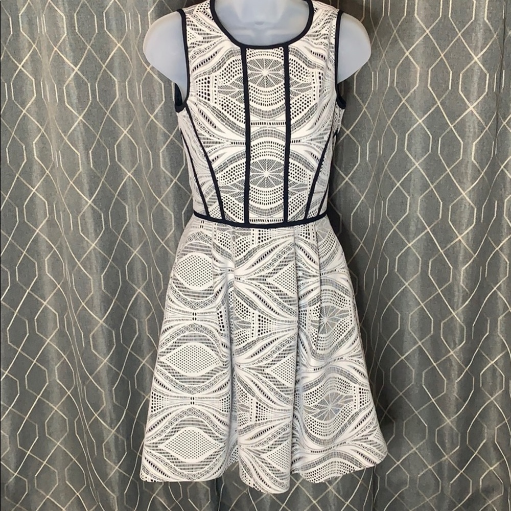 Antonio Melani Black & White Lace Dress